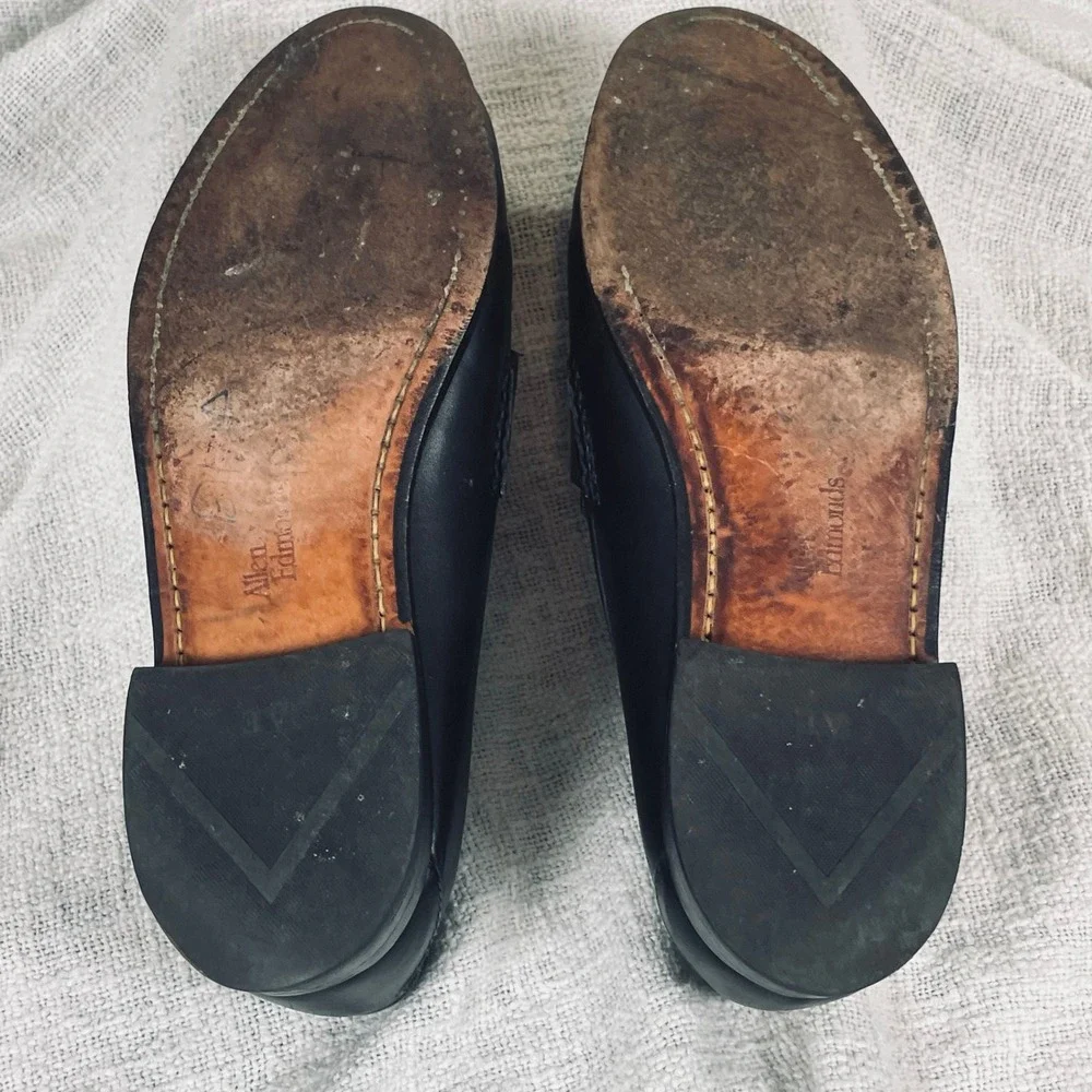 Allen Edmonds Cavanaugh Loafers Mens 10 E Black Leather Penny Dress Made USA